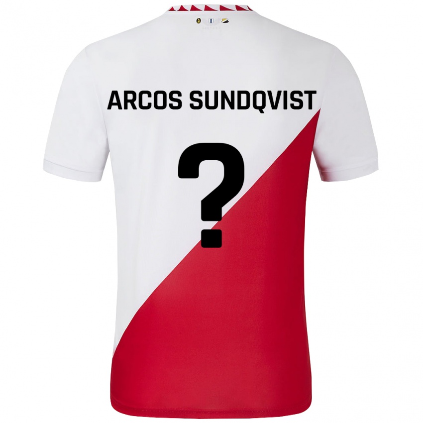 Criança Camisola Gustav Arcos Sundqvist #0 Vermelho Branco Principal 2024/25 Camisa Brasil