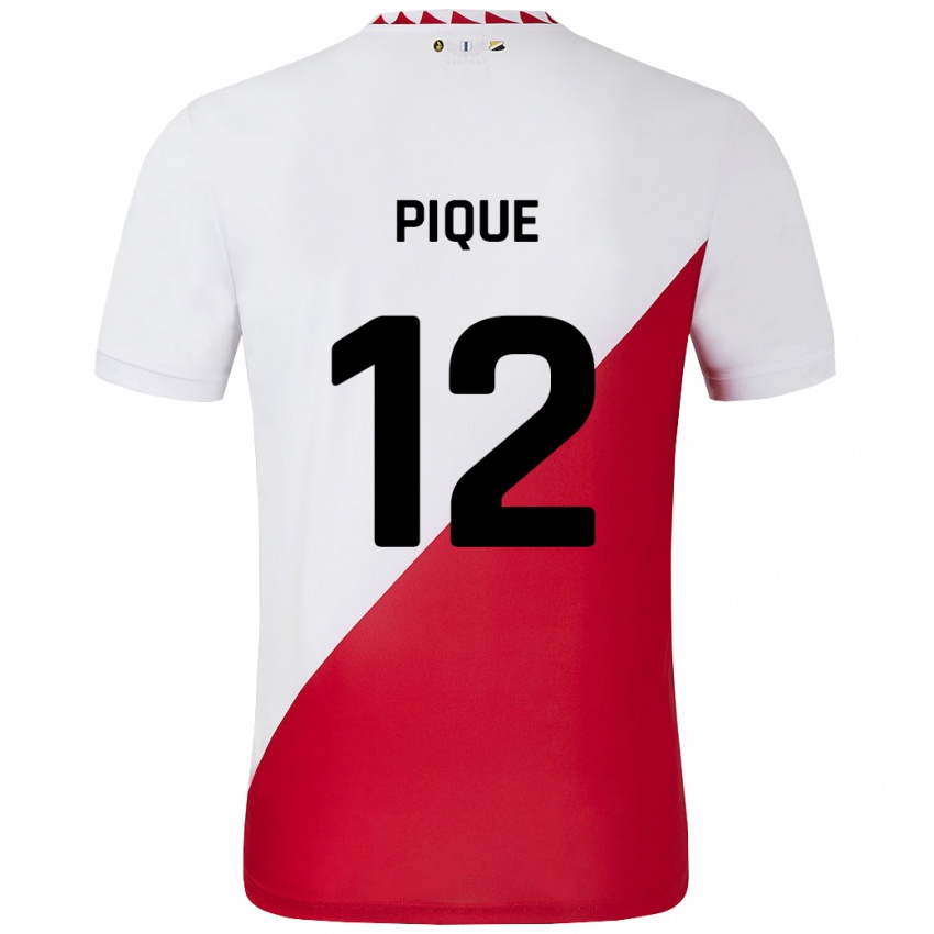 Criança Camisola Naomi Piqué #12 Vermelho Branco Principal 2024/25 Camisa Brasil