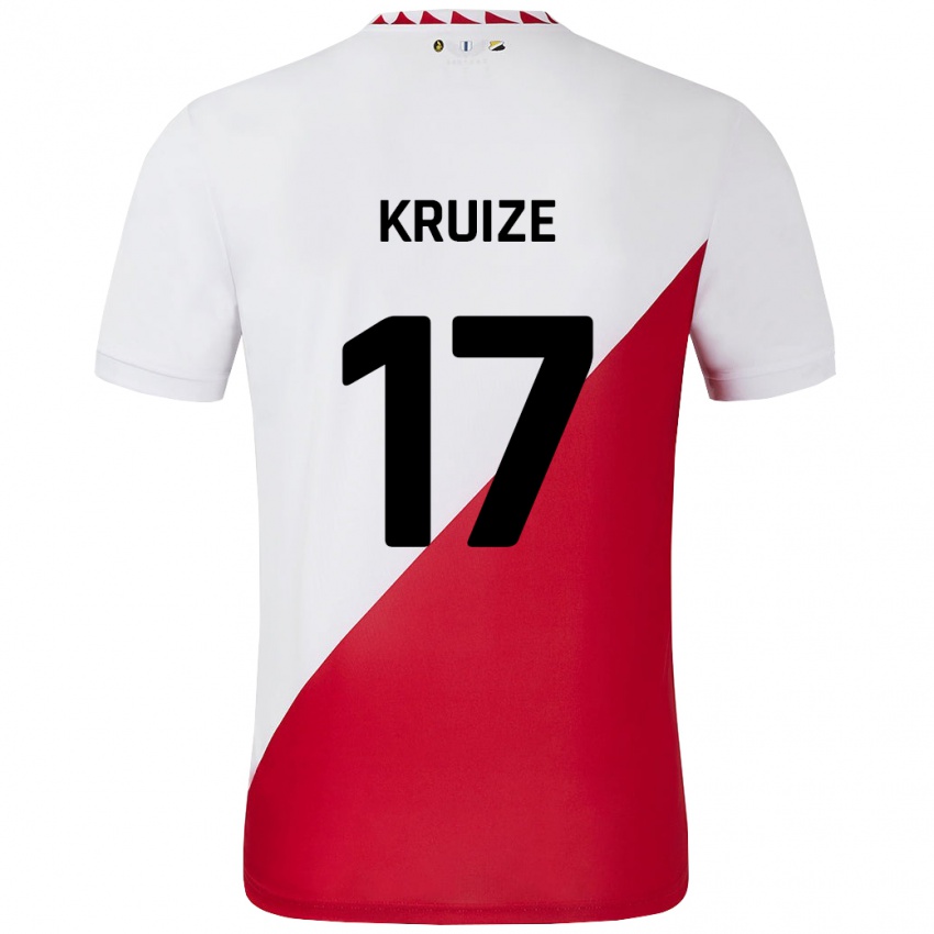 Criança Camisola Elisha Kruize #17 Vermelho Branco Principal 2024/25 Camisa Brasil