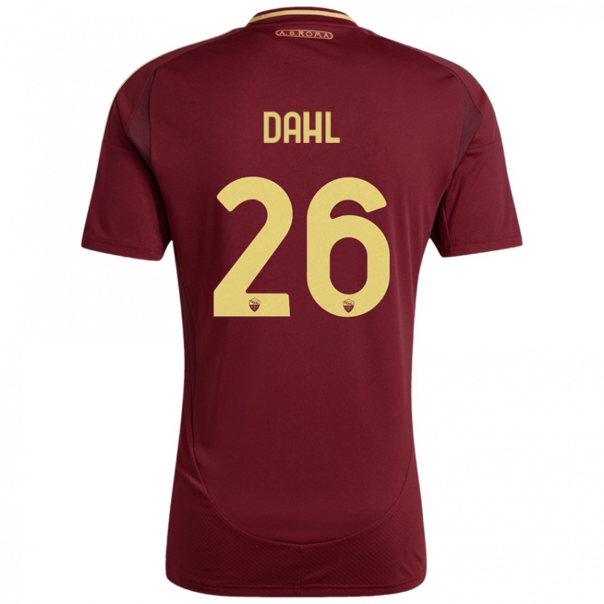 Criança Camisola Samuel Dahl #26 Ouro Castanho Vermelho Principal 2024/25 Camisa Brasil