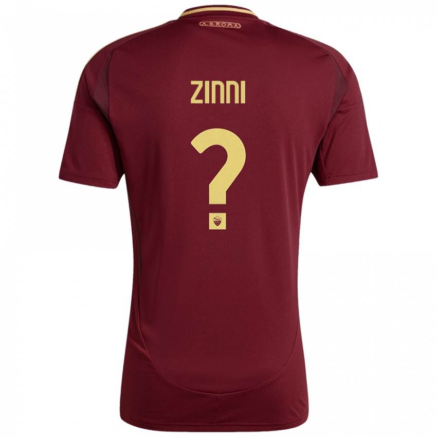 Criança Camisola Raul Zinni #0 Ouro Castanho Vermelho Principal 2024/25 Camisa Brasil