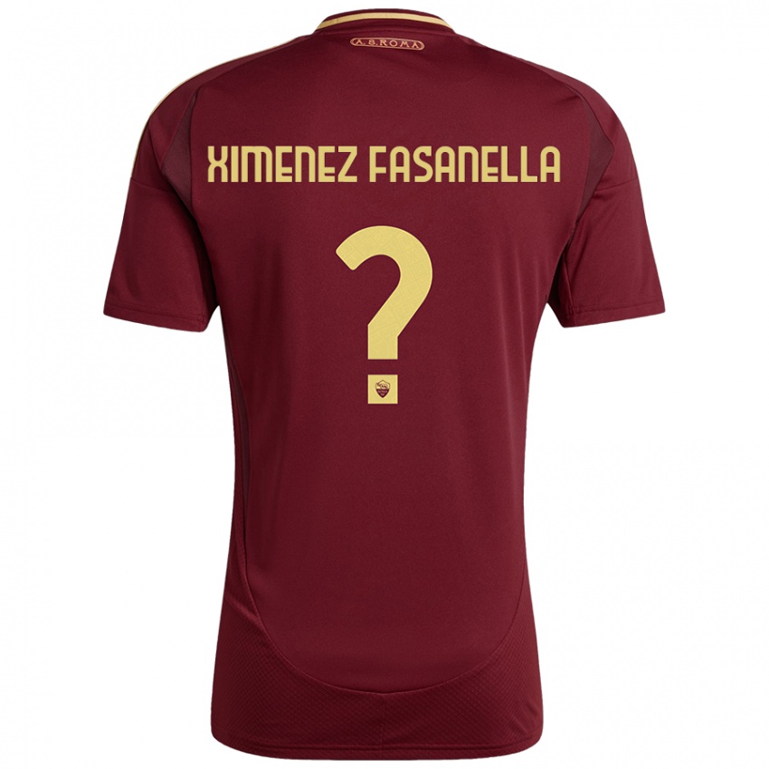 Criança Camisola Rafael Ximenez Fasanella #0 Ouro Castanho Vermelho Principal 2024/25 Camisa Brasil