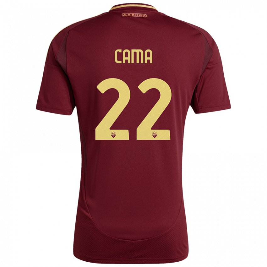 Criança Camisola Cristian Cama #22 Ouro Castanho Vermelho Principal 2024/25 Camisa Brasil