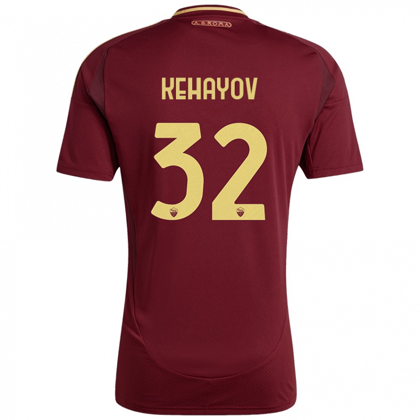 Criança Camisola Atanas Kehayov #32 Ouro Castanho Vermelho Principal 2024/25 Camisa Brasil