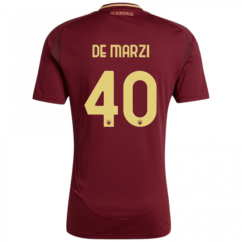 Criança Camisola Giorgio De Marzi #40 Ouro Castanho Vermelho Principal 2024/25 Camisa Brasil