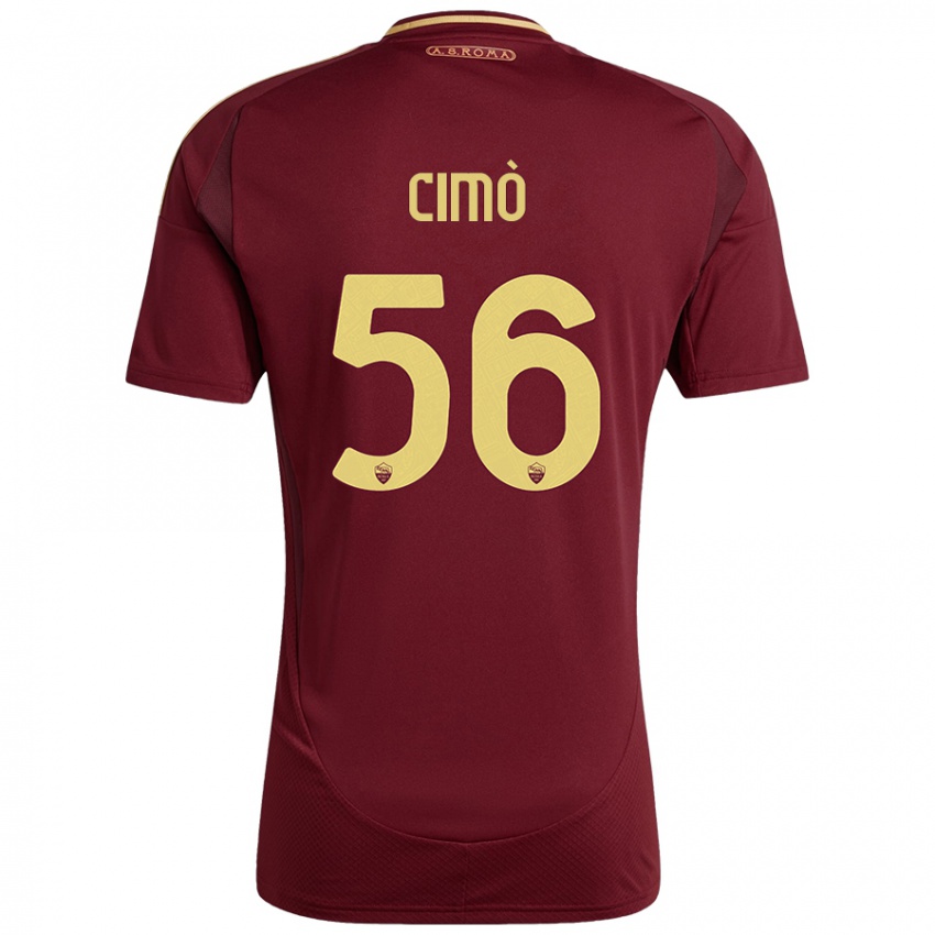 Criança Camisola Giada Cimò #56 Ouro Castanho Vermelho Principal 2024/25 Camisa Brasil