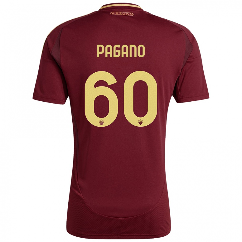 Criança Camisola Riccardo Pagano #60 Ouro Castanho Vermelho Principal 2024/25 Camisa Brasil