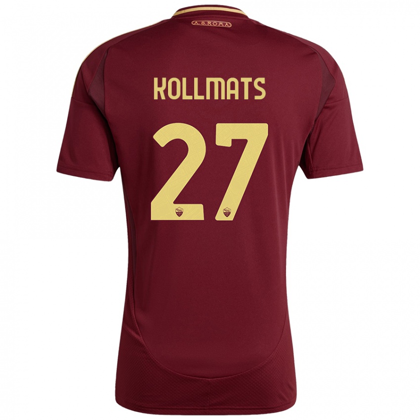 Criança Camisola Beata Kollmats #27 Ouro Castanho Vermelho Principal 2024/25 Camisa Brasil