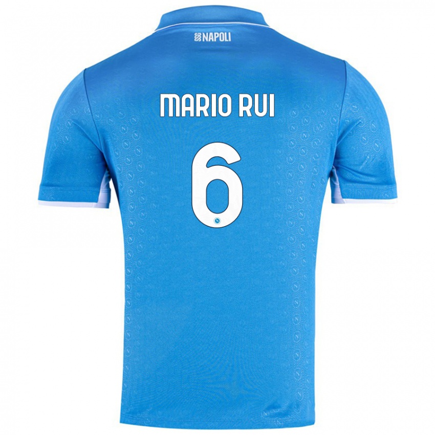 Criança Camisola Mario Rui #6 Celeiro Azul Principal 2024/25 Camisa Brasil