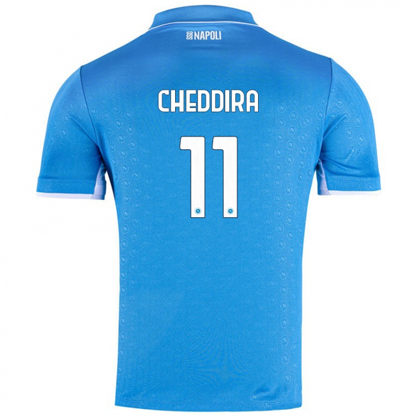 Criança Camisola Walid Cheddira #11 Celeiro Azul Principal 2024/25 Camisa Brasil