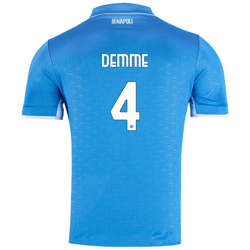 Criança Camisola Diego Demme #4 Celeiro Azul Principal 2024/25 Camisa Brasil