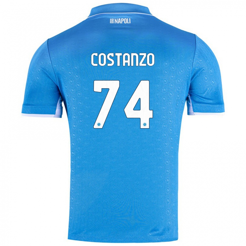 Criança Camisola Davide Costanzo #74 Celeiro Azul Principal 2024/25 Camisa Brasil