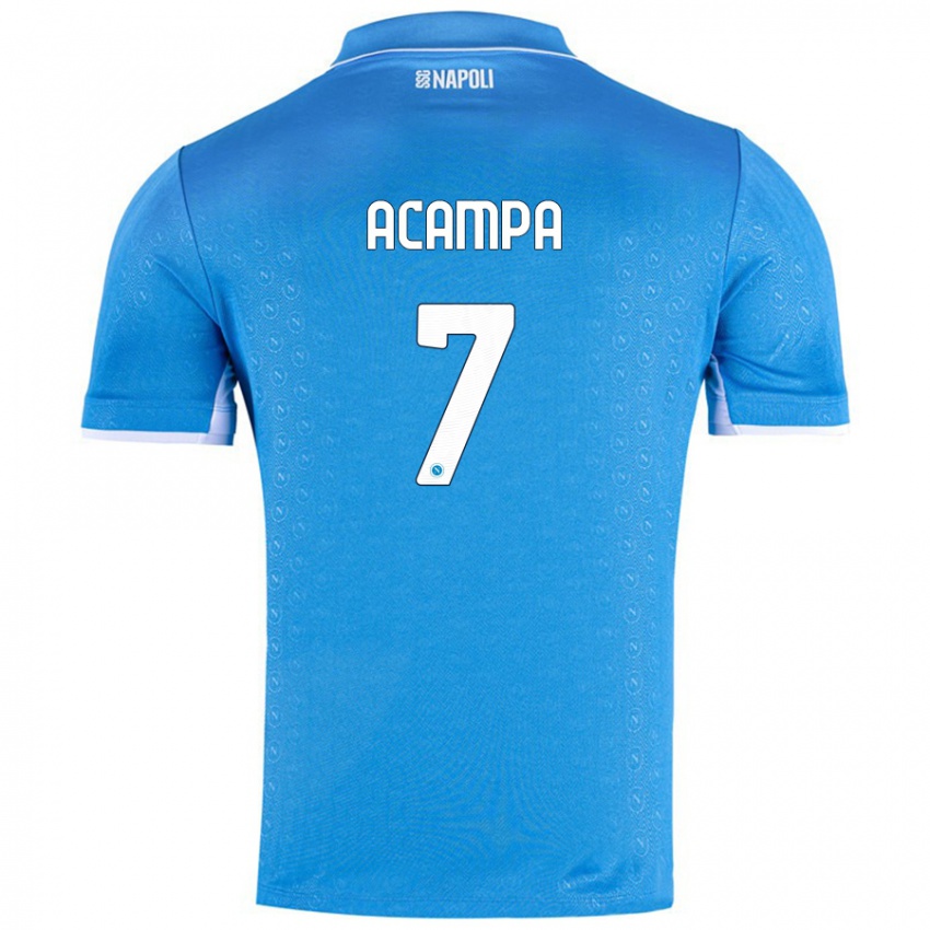 Criança Camisola Davide Acampa #7 Celeiro Azul Principal 2024/25 Camisa Brasil