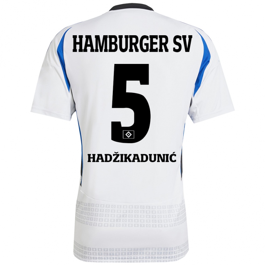 Criança Camisola Dennis Hadzikadunic #5 Azul Branco Principal 2024/25 Camisa Brasil