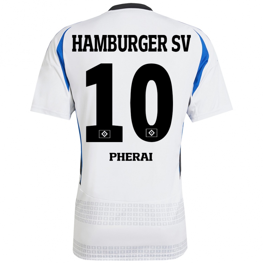 Criança Camisola Immanuel Pherai #10 Azul Branco Principal 2024/25 Camisa Brasil