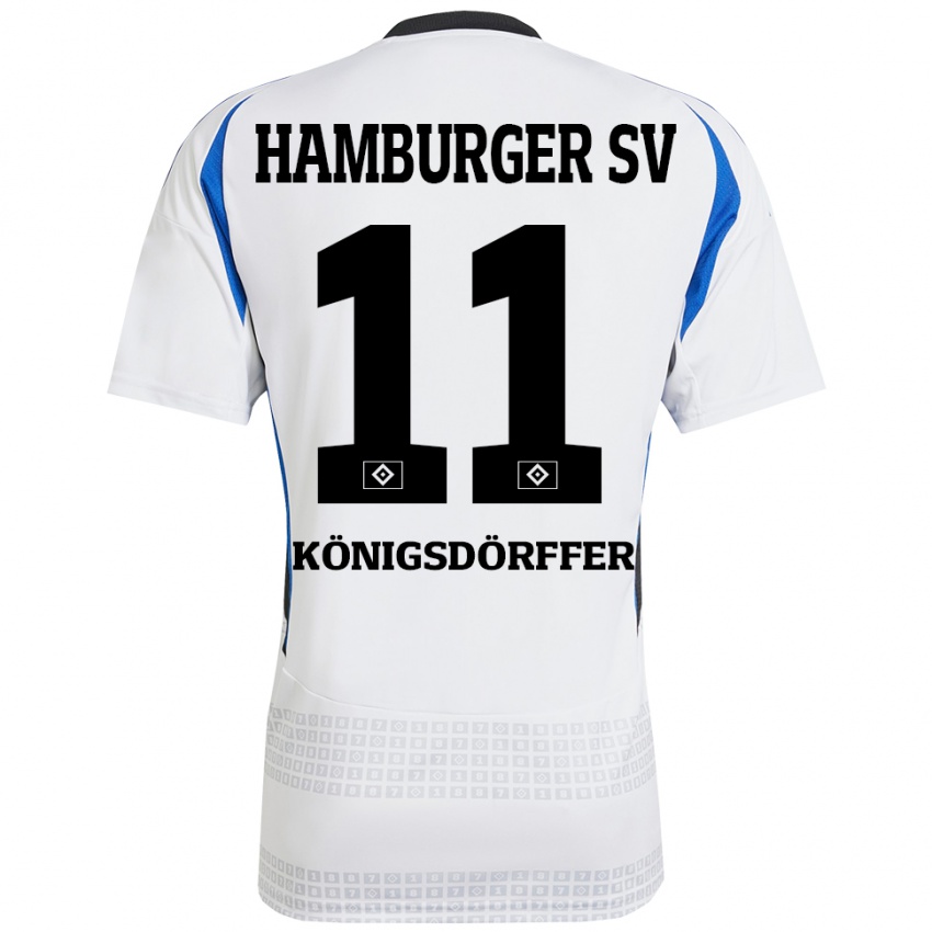 Criança Camisola Ransford Königsdörffer #11 Azul Branco Principal 2024/25 Camisa Brasil