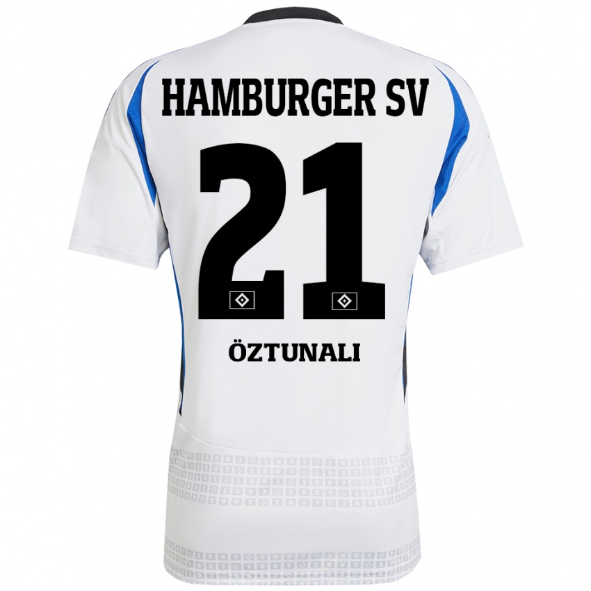 Criança Camisola Levin Öztunali #21 Azul Branco Principal 2024/25 Camisa Brasil