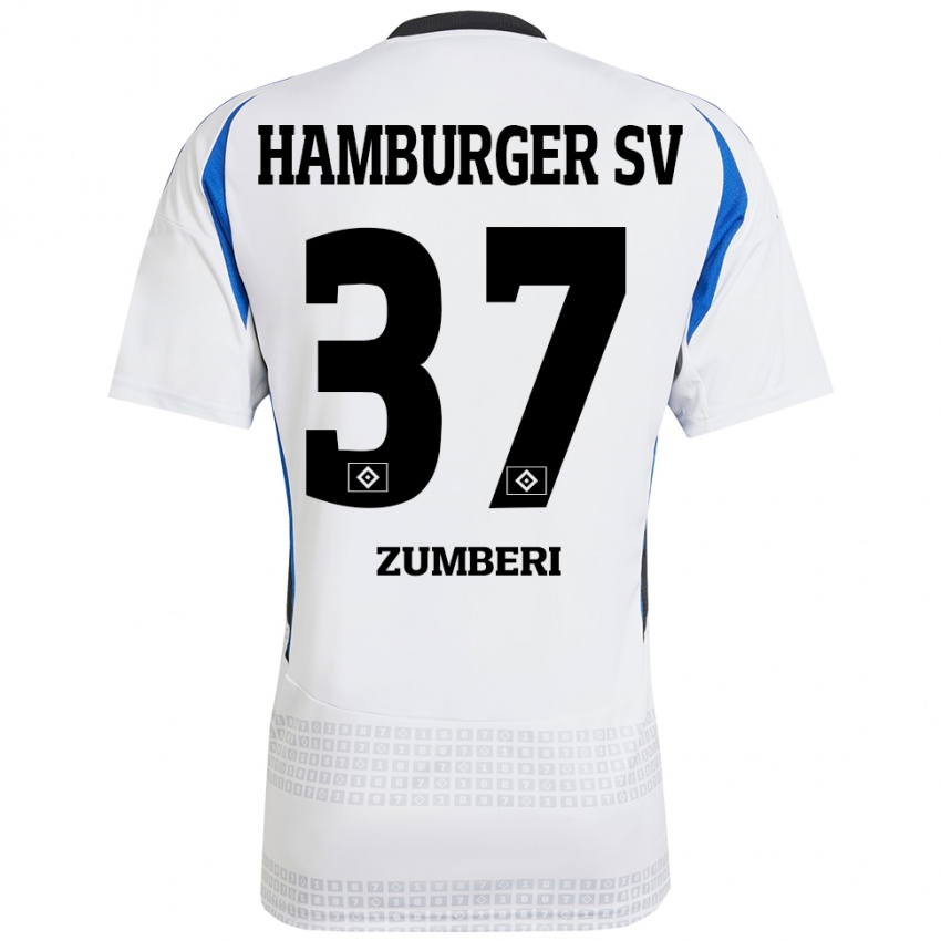 Criança Camisola Valon Zumberi #37 Azul Branco Principal 2024/25 Camisa Brasil