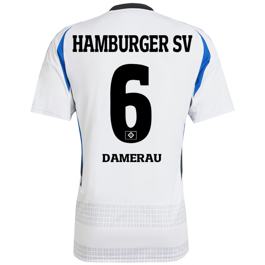 Criança Camisola Alexander Werner Damerau #6 Azul Branco Principal 2024/25 Camisa Brasil