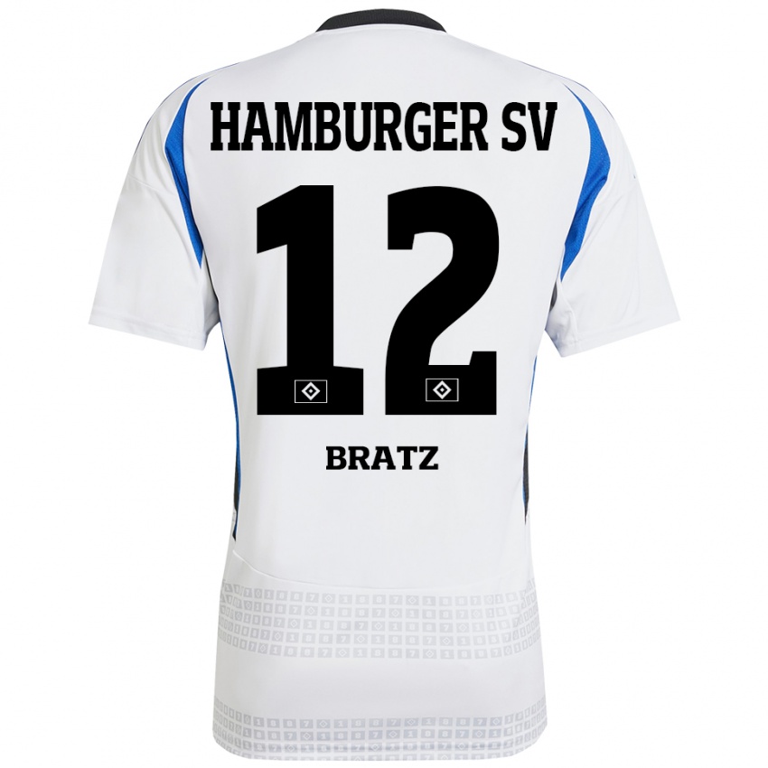 Criança Camisola Julian Brätz #12 Azul Branco Principal 2024/25 Camisa Brasil