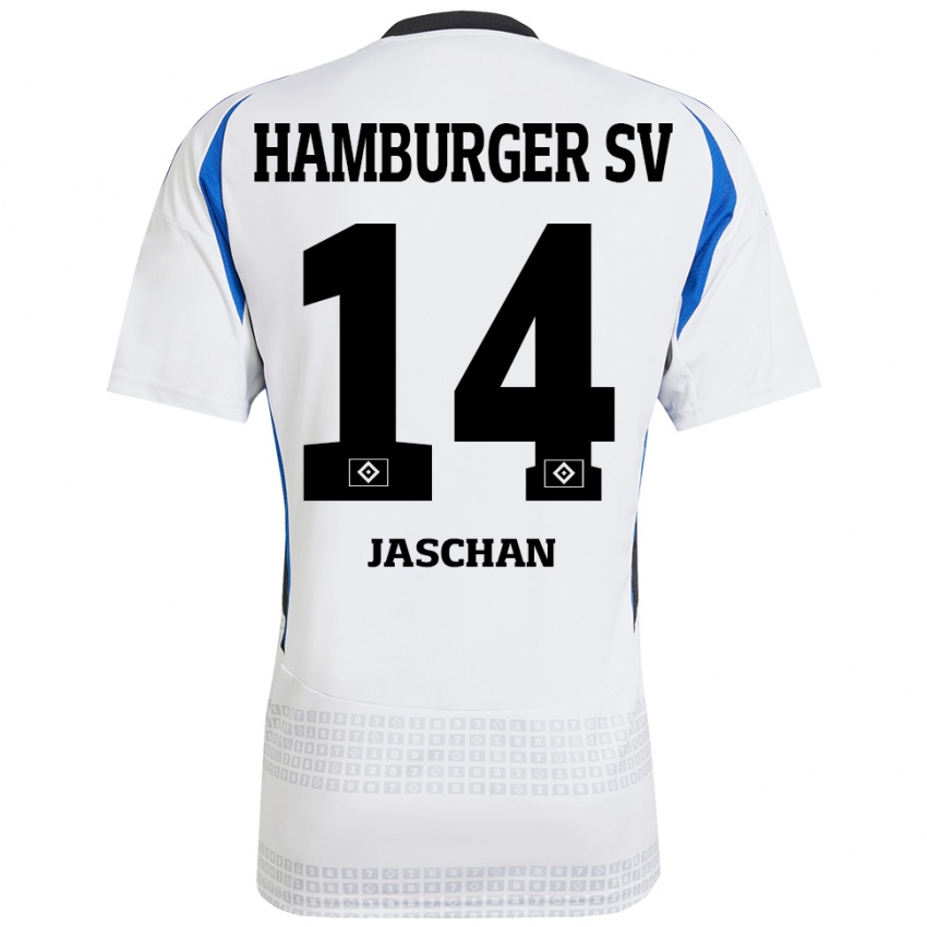 Criança Camisola Endrik Jaschan #14 Azul Branco Principal 2024/25 Camisa Brasil