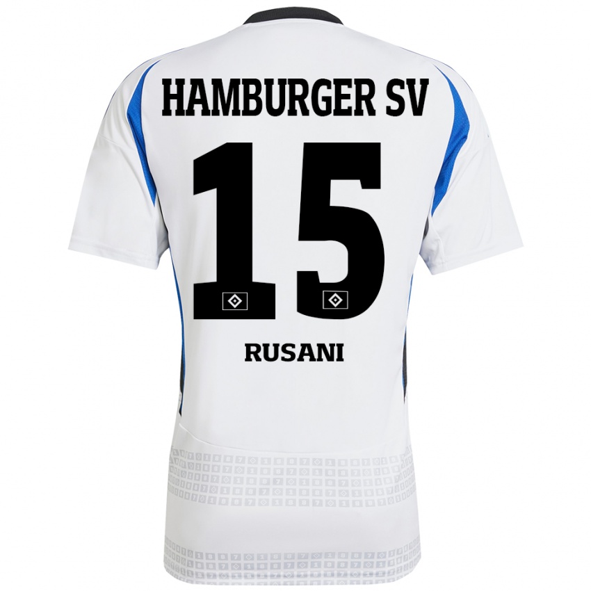 Criança Camisola Yasin Rusani #15 Azul Branco Principal 2024/25 Camisa Brasil