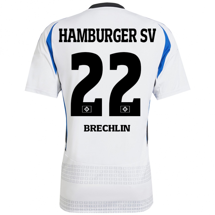 Criança Camisola Bjarne Brechlin #22 Azul Branco Principal 2024/25 Camisa Brasil