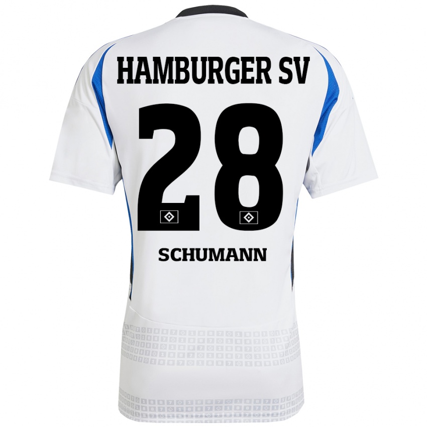 Criança Camisola Henri Maximilian Schümann #28 Azul Branco Principal 2024/25 Camisa Brasil