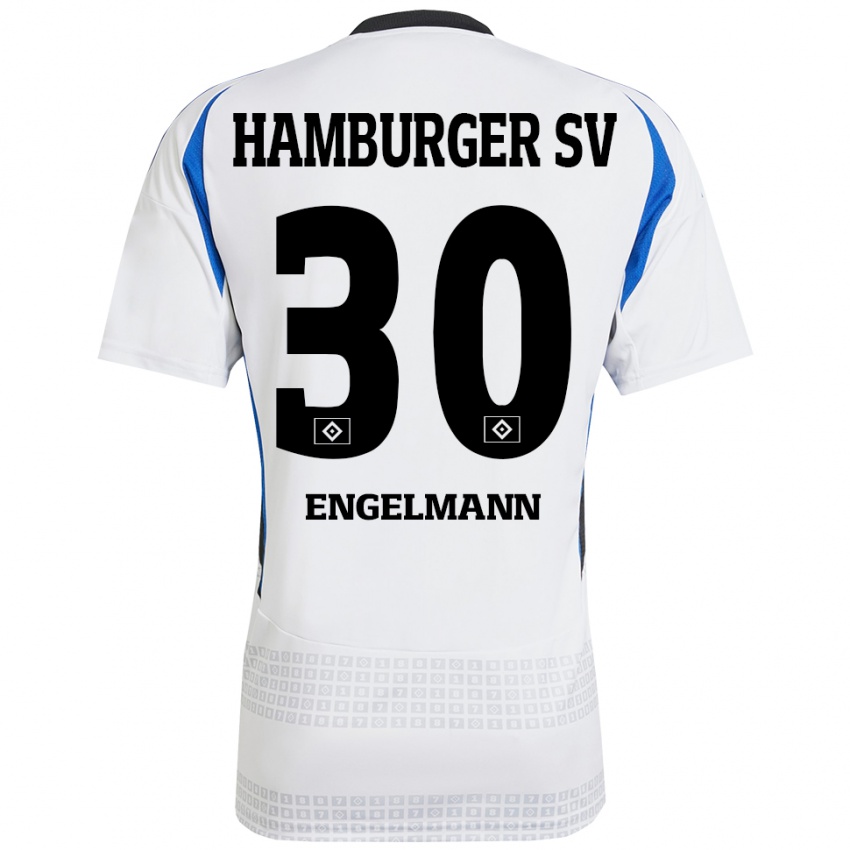 Criança Camisola Timon Engelmann #30 Azul Branco Principal 2024/25 Camisa Brasil