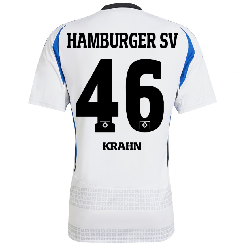 Criança Camisola Elijah Krahn #46 Azul Branco Principal 2024/25 Camisa Brasil