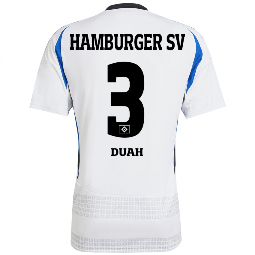 Criança Camisola Dennis Duah #3 Azul Branco Principal 2024/25 Camisa Brasil