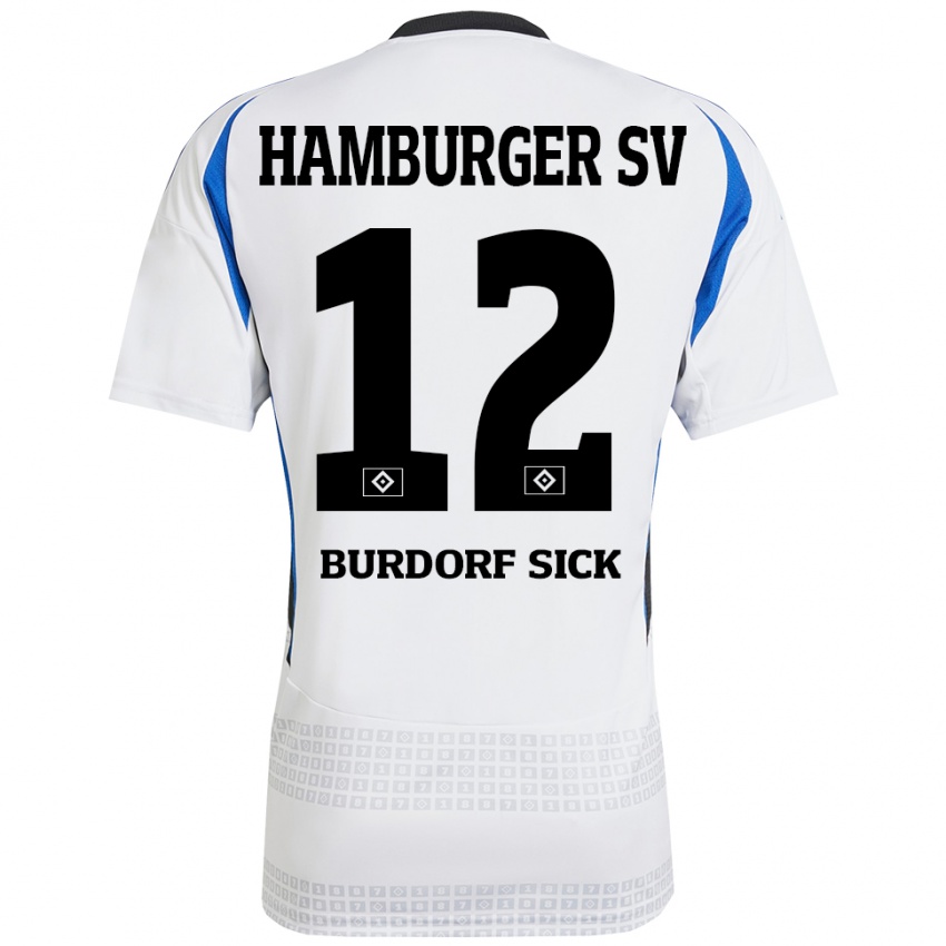 Criança Camisola Emma Burdorf-Sick #12 Azul Branco Principal 2024/25 Camisa Brasil