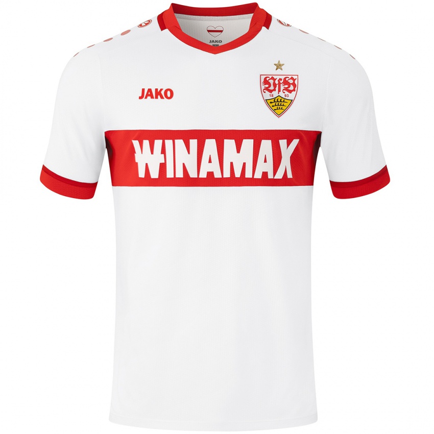 Criança Camisola Jeremy Noah Djeukui Yomba #0 Vermelho Branco Principal 2024/25 Camisa Brasil