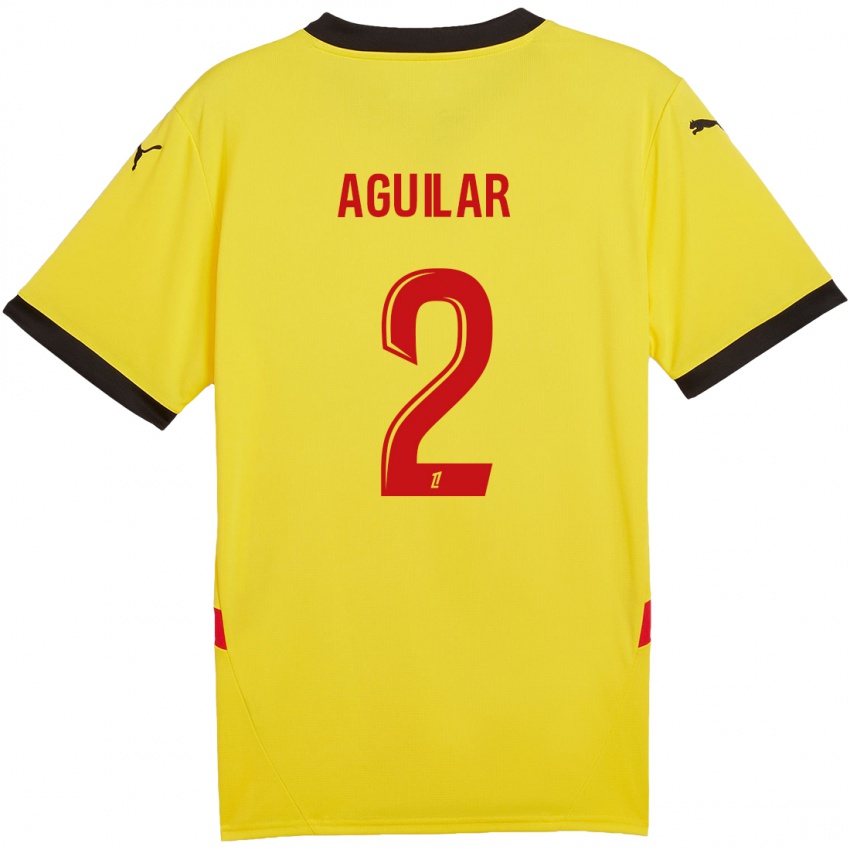 Criança Camisola Ruben Aguilar #2 Vermelho Amarelo Principal 2024/25 Camisa Brasil