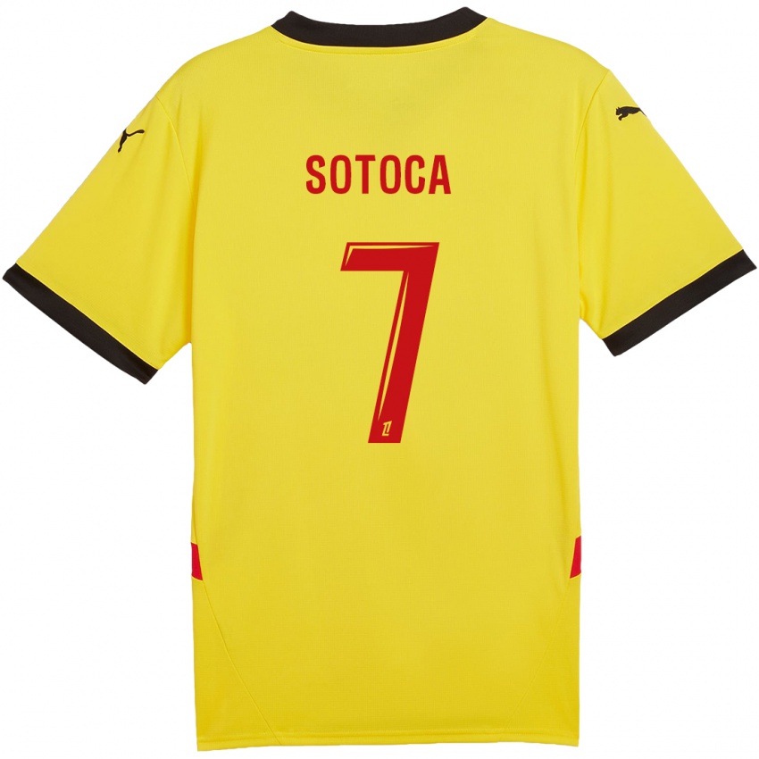 Criança Camisola Florian Sotoca #7 Vermelho Amarelo Principal 2024/25 Camisa Brasil