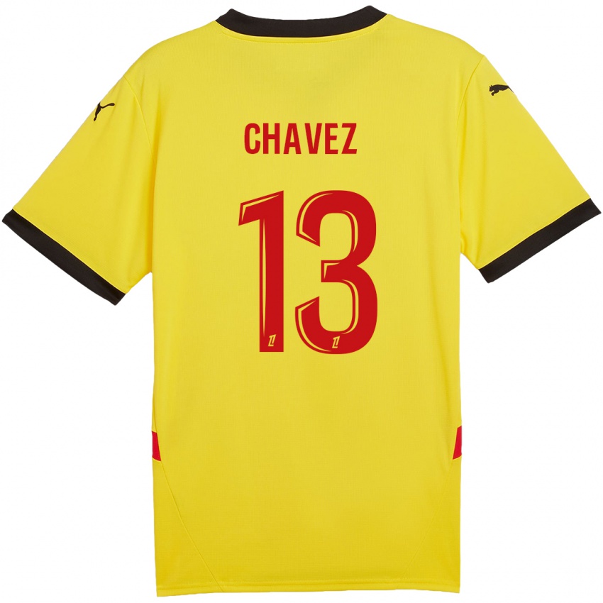 Criança Camisola Jhoanner Chávez #13 Vermelho Amarelo Principal 2024/25 Camisa Brasil