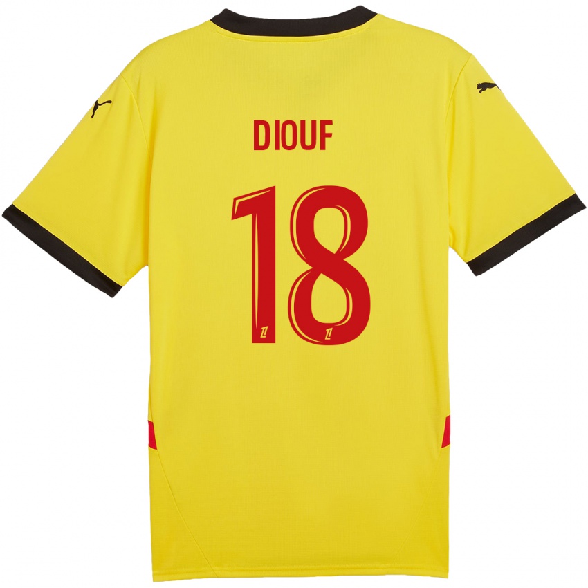 Criança Camisola Andy Diouf #18 Vermelho Amarelo Principal 2024/25 Camisa Brasil