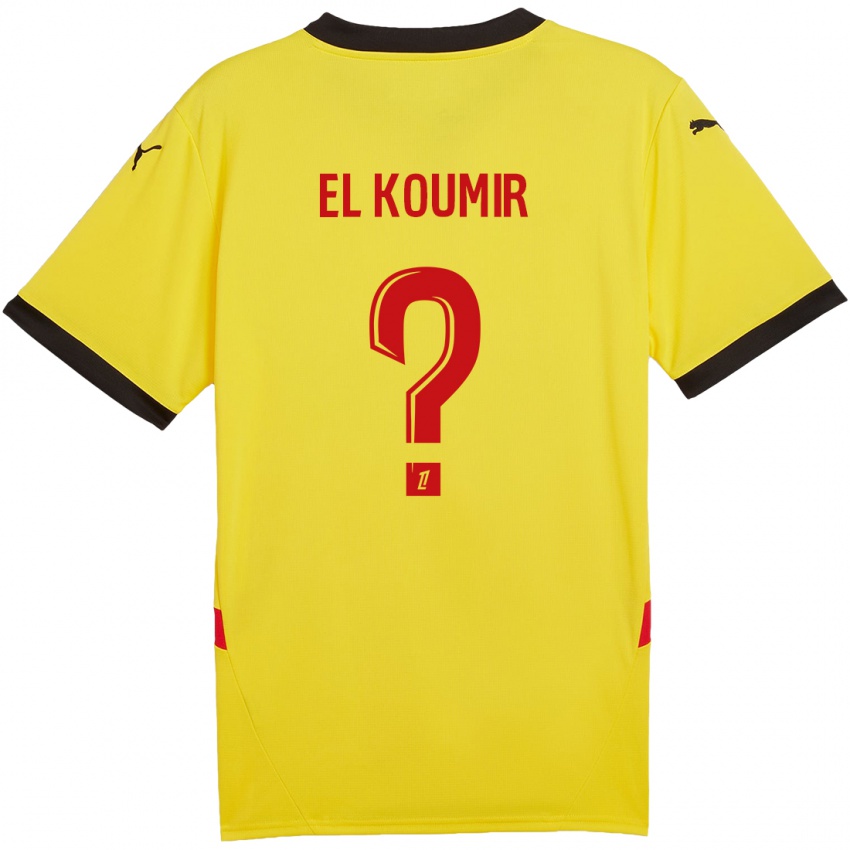 Criança Camisola Kaïna El Koumir #0 Vermelho Amarelo Principal 2024/25 Camisa Brasil