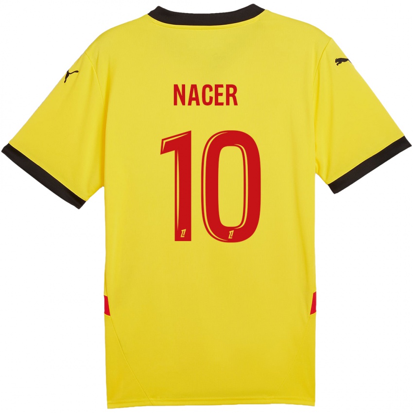 Criança Camisola Myriem Nacer #10 Vermelho Amarelo Principal 2024/25 Camisa Brasil