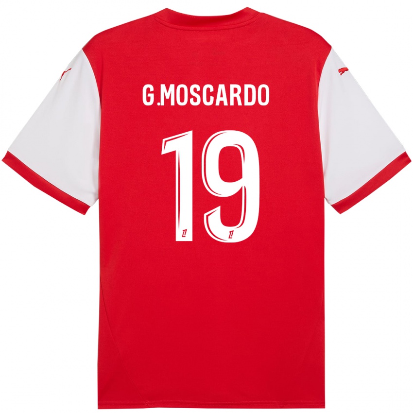 Criança Camisola Gabriel Moscardo #19 Branco Vermelho Principal 2024/25 Camisa Brasil