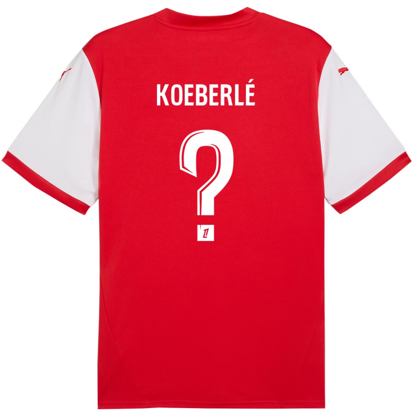 Criança Camisola Samuel Koeberlé #0 Branco Vermelho Principal 2024/25 Camisa Brasil