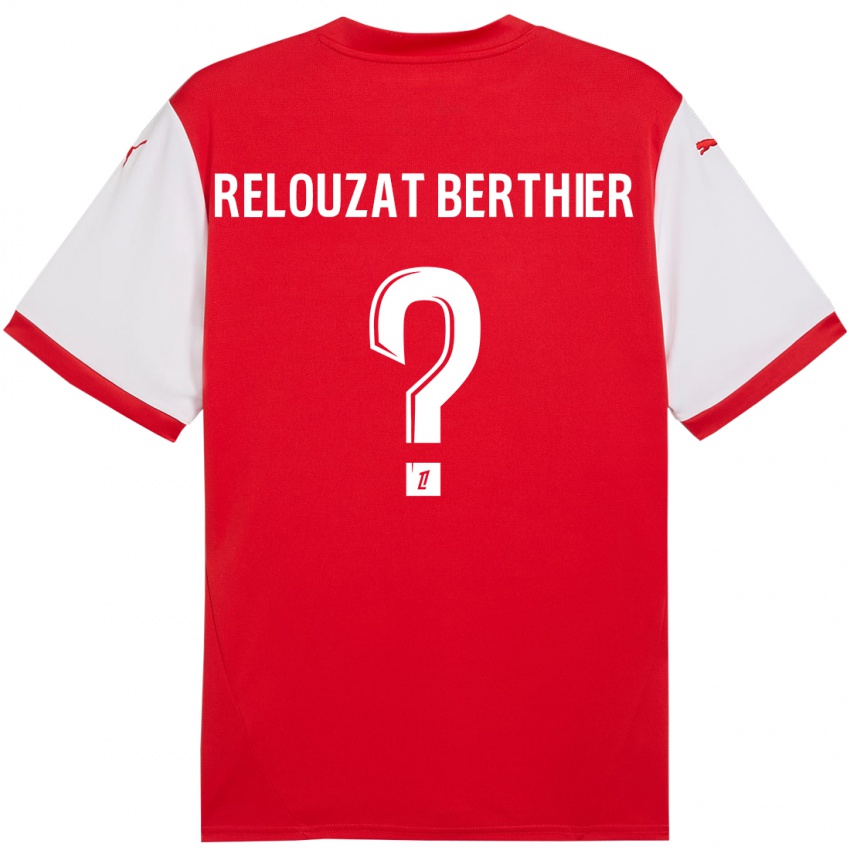 Criança Camisola Maxime Relouzat Berthier #0 Branco Vermelho Principal 2024/25 Camisa Brasil