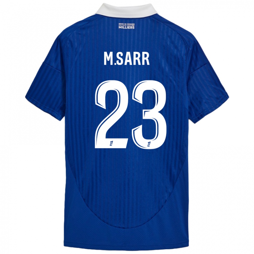 Criança Camisola Mamadou Sarr #23 Branco Azul Principal 2024/25 Camisa Brasil