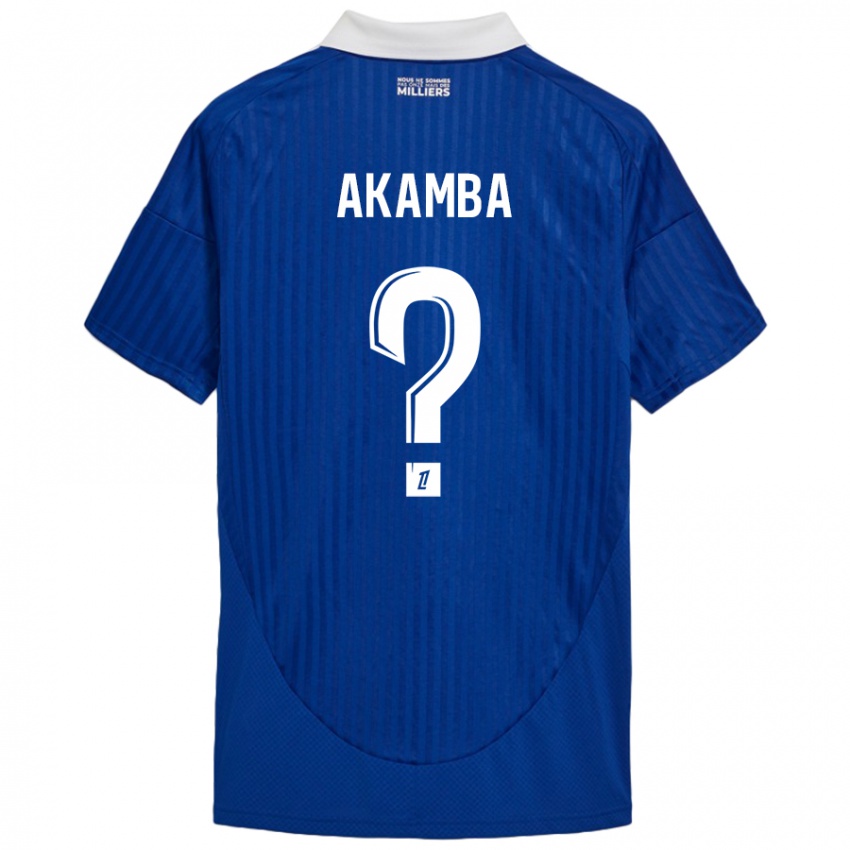 Criança Camisola Fred Akamba #0 Branco Azul Principal 2024/25 Camisa Brasil