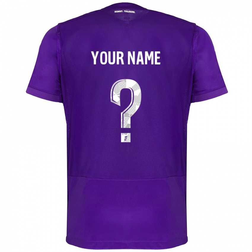 Criança Camisola Seu Nome #0 Branco Roxo Principal 2024/25 Camisa Brasil