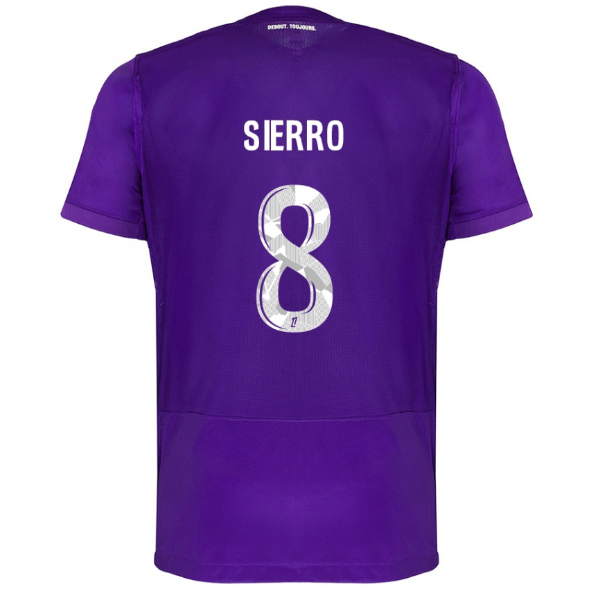 Criança Camisola Vincent Sierro #8 Branco Roxo Principal 2024/25 Camisa Brasil