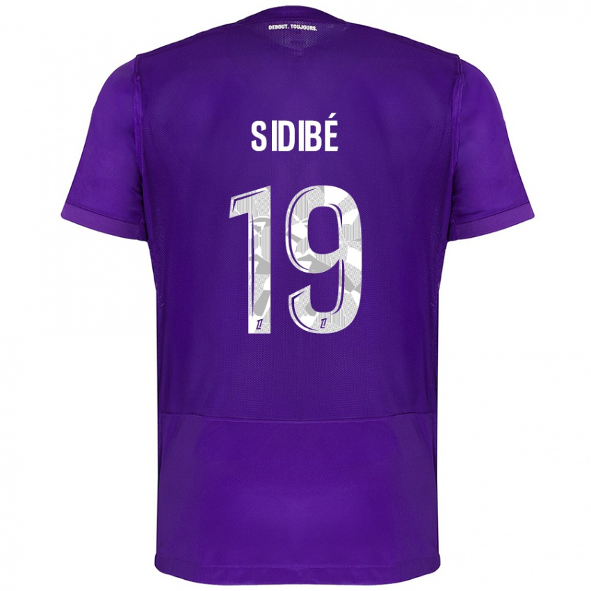 Criança Camisola Djibril Sidibé #19 Branco Roxo Principal 2024/25 Camisa Brasil