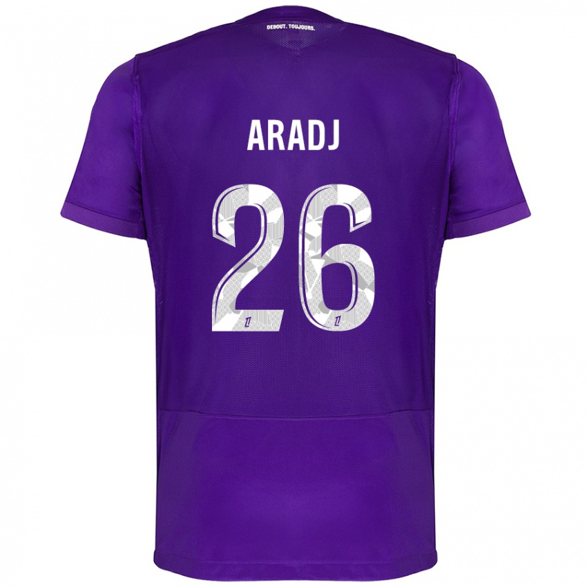 Criança Camisola Ylies Aradj #26 Branco Roxo Principal 2024/25 Camisa Brasil