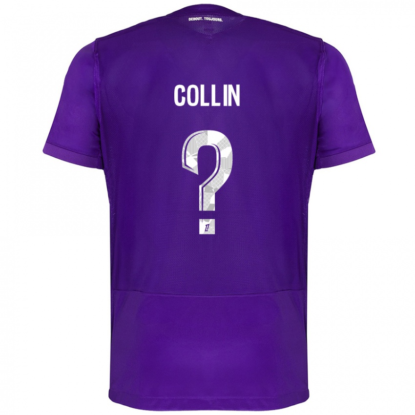 Criança Camisola Théo Collin #0 Branco Roxo Principal 2024/25 Camisa Brasil