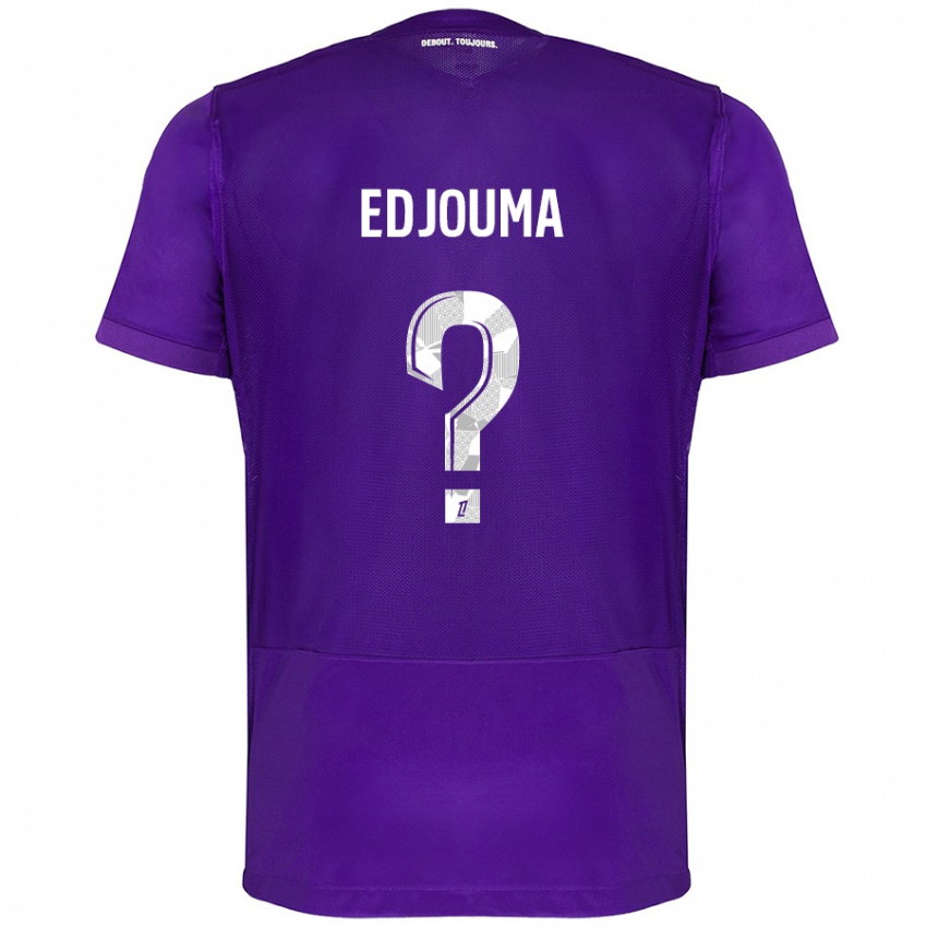 Criança Camisola Noah Edjouma #0 Branco Roxo Principal 2024/25 Camisa Brasil